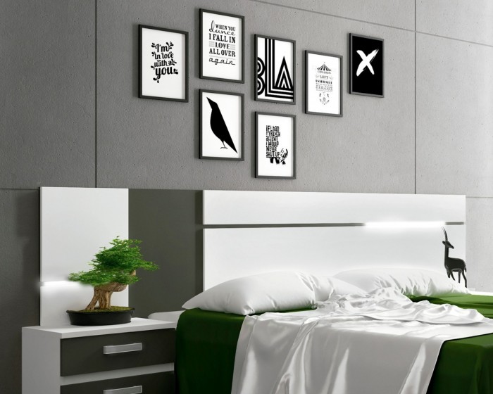 Cabecero CABRA con luces leds