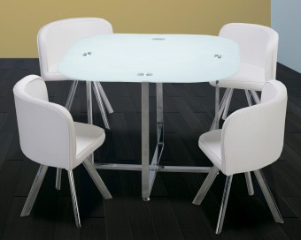 Conjunto Teca (mesa + 4 sillas)