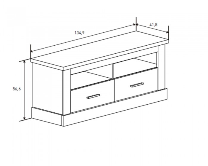 Bajo TV Chellen 2 cajones