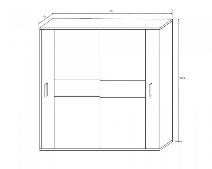 Armario Baena (2 puertas correderas)