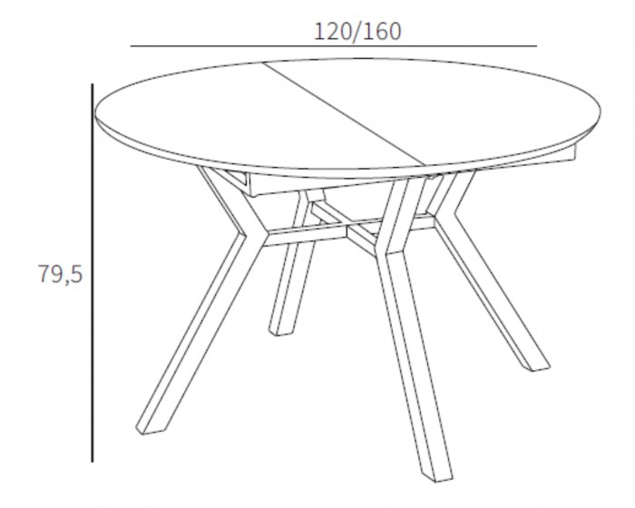 Mesa de comedor extensible LINDA