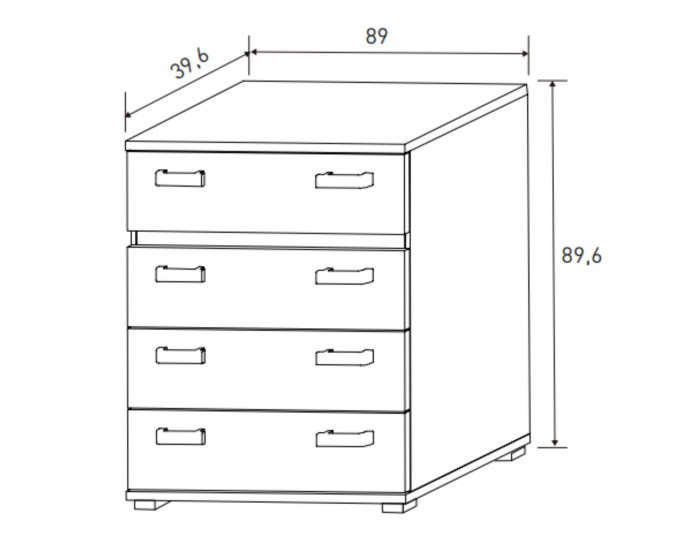 Cómoda CABRA 4 cajones