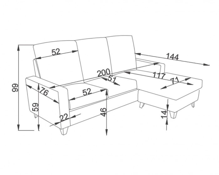 Chaise longue Duque
