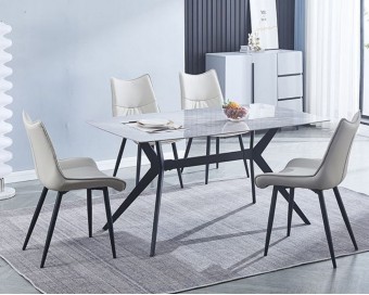Conjunto Calista + Calista beige (mesa + 4 sillas)