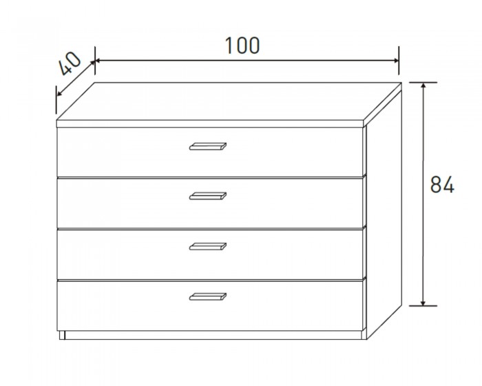 Cómoda Monika cam/bl