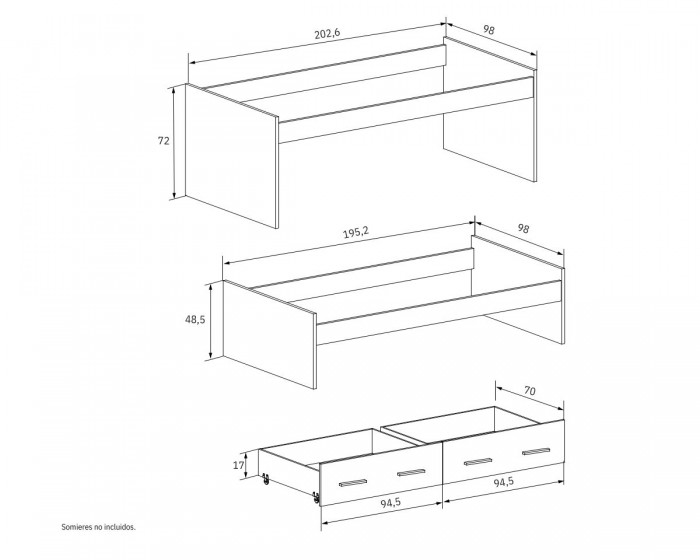 Cama compacto Elba