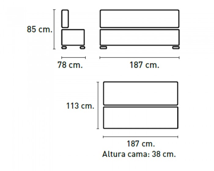 Sofá cama Beisbol CEM