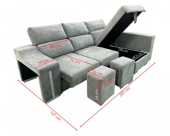 Chaise longue Lucas BEI