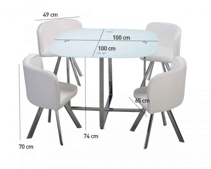 Conjunto Teca (mesa + 4 sillas)